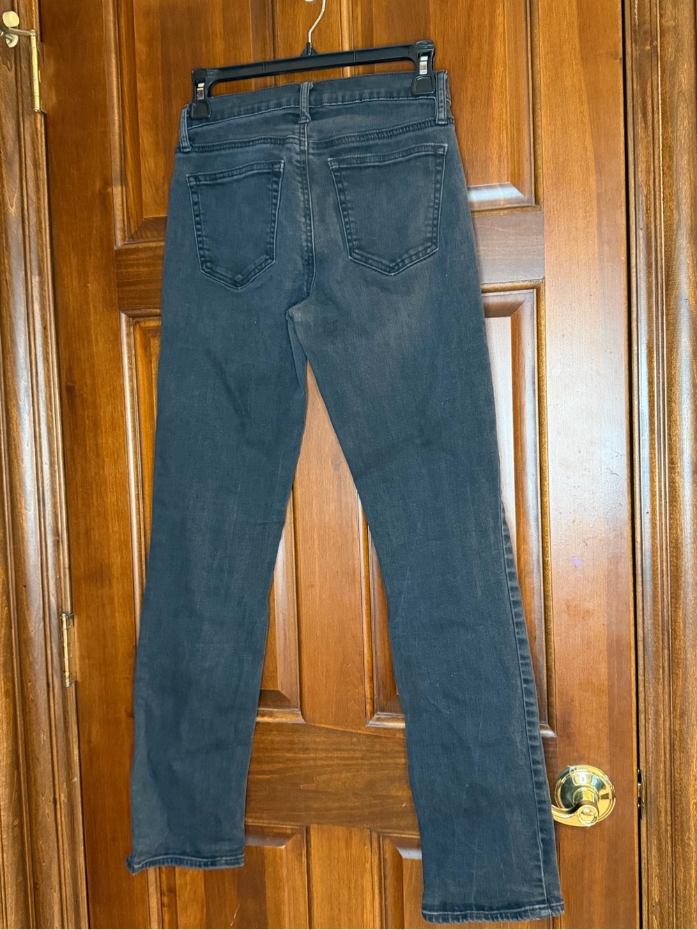 GAP Straight-Leg High-Rise Jeans in Charcoal Black - Picture 2 of 3